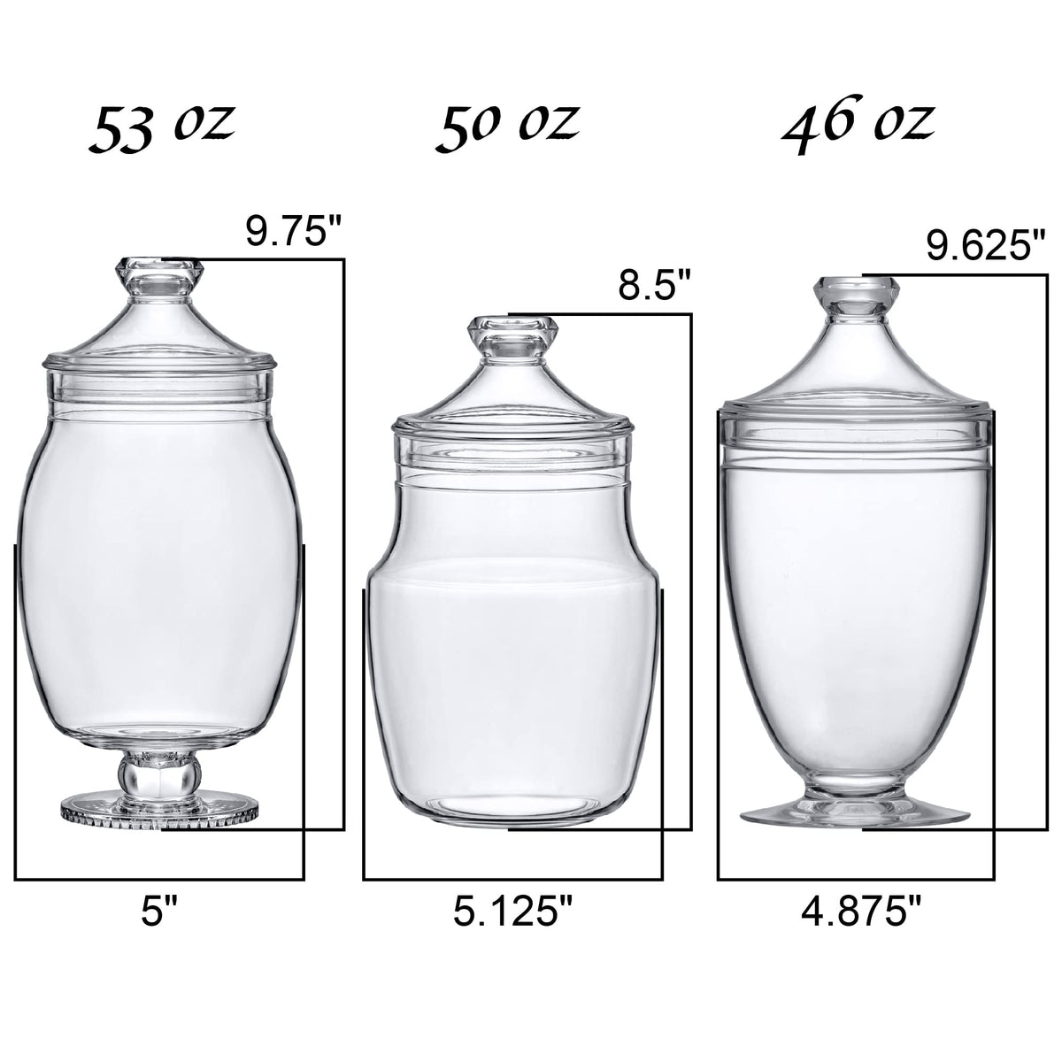 Amazing Abby Keep 46oz acrylic jar for versatile storage of cotton balls, Q-Tips, and spa items.
