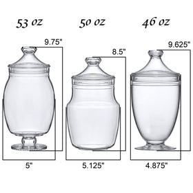 Amazing Abby Keep 46oz acrylic jar for versatile storage of cotton balls, Q-Tips, and spa items.