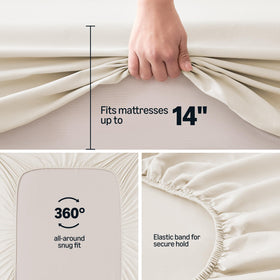 Amazon Basics king sheet with 14-inch deep pocket to fit thick mattresses