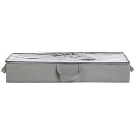 Amazon Basics 2-pack product shot shows durable gray fabric storage containers