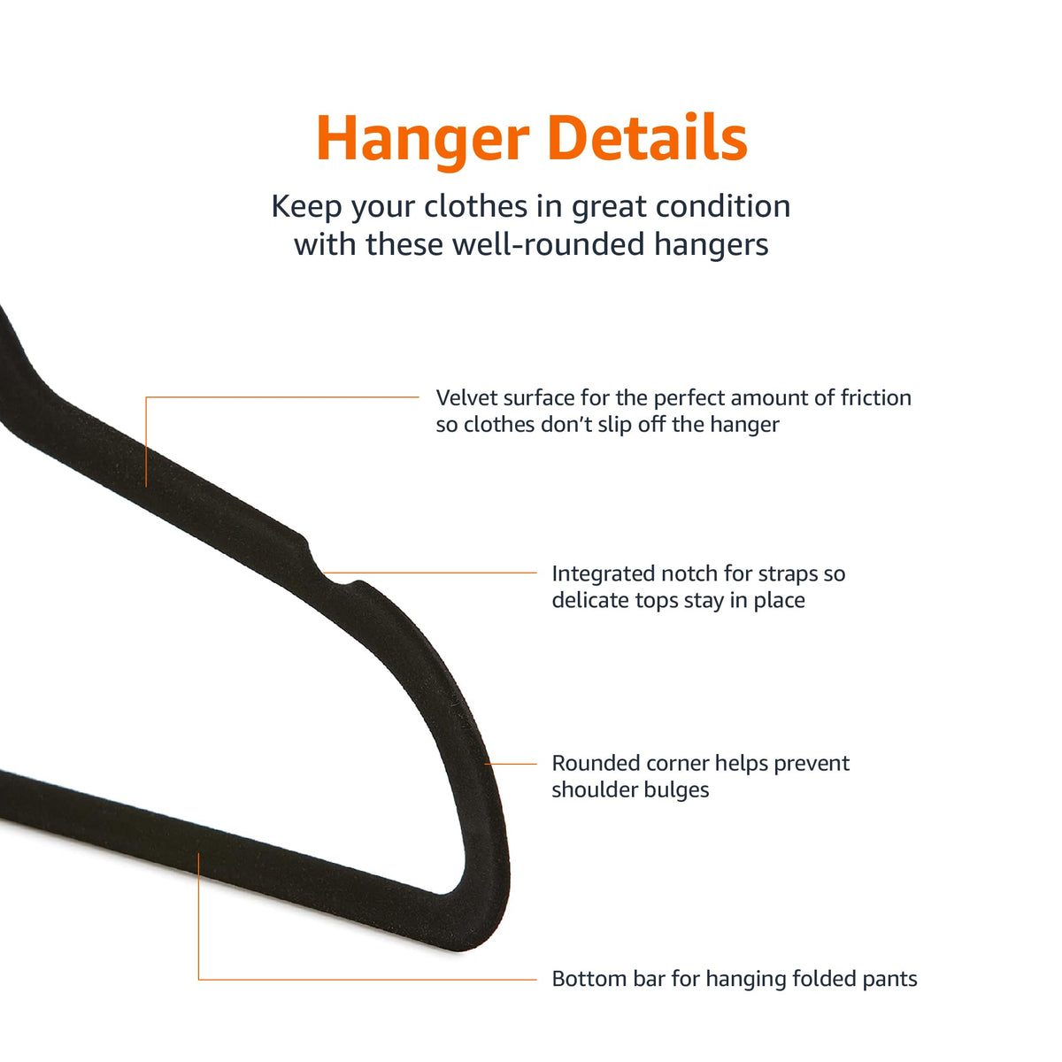 Amazon Basics 30-pack hangers neatly organized in a closet
