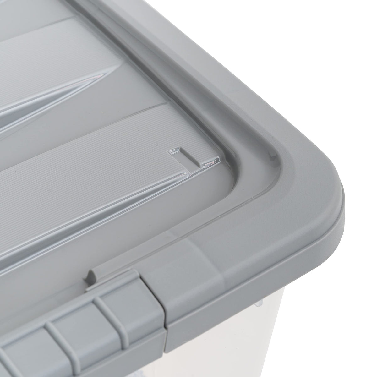 Amazon Basics 32-Quart bin under-bed storage fits neatly in tight spaces.