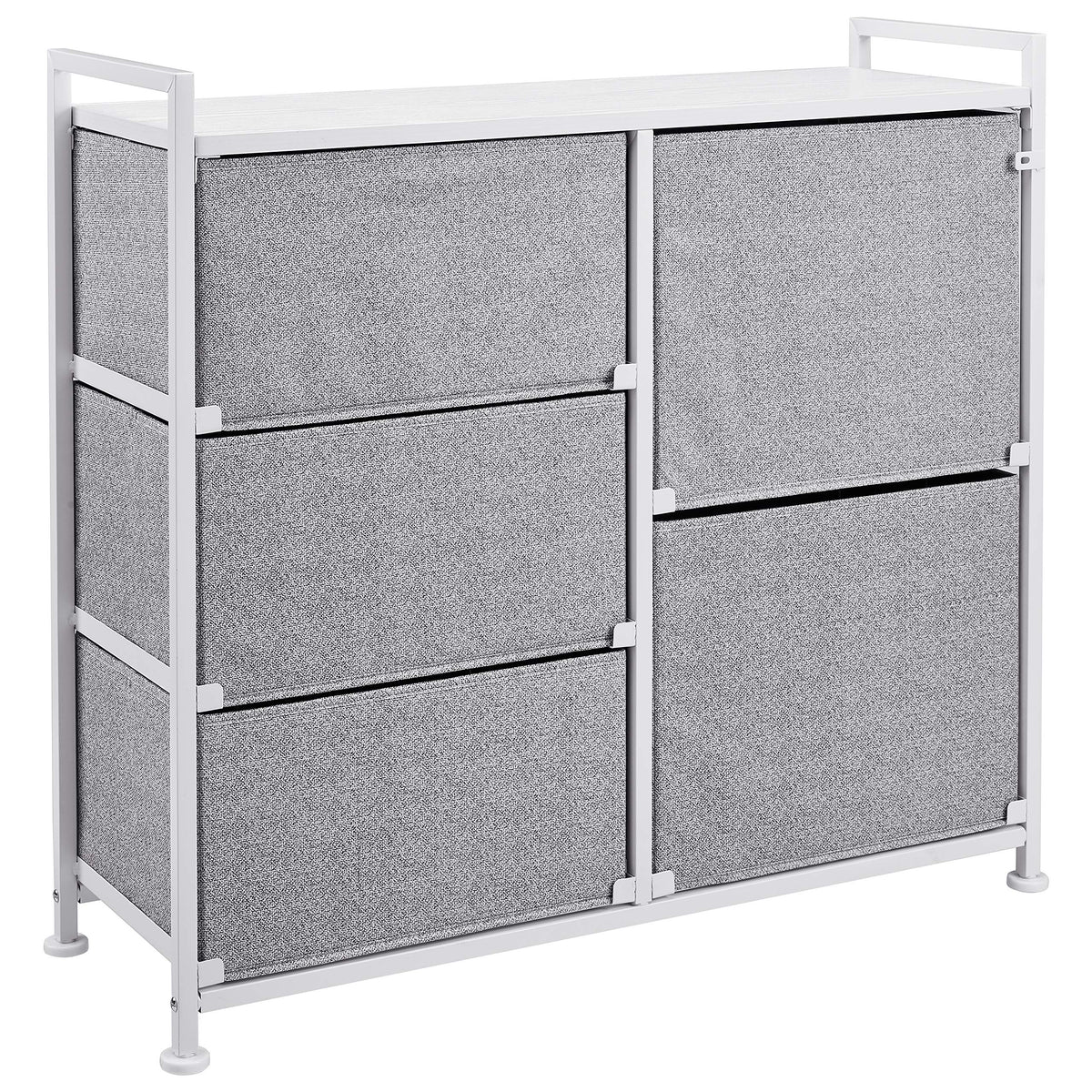 Unit showing large and small drawers designed for flexible clothing organization