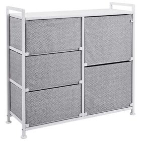 Unit showing large and small drawers designed for flexible clothing organization