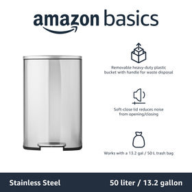 Amazon Basics 50L foot pedal enables hands-free opening