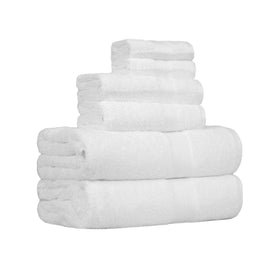 Amazon Basics 6-piece towel set bath towels with plush cotton for daily absorbency