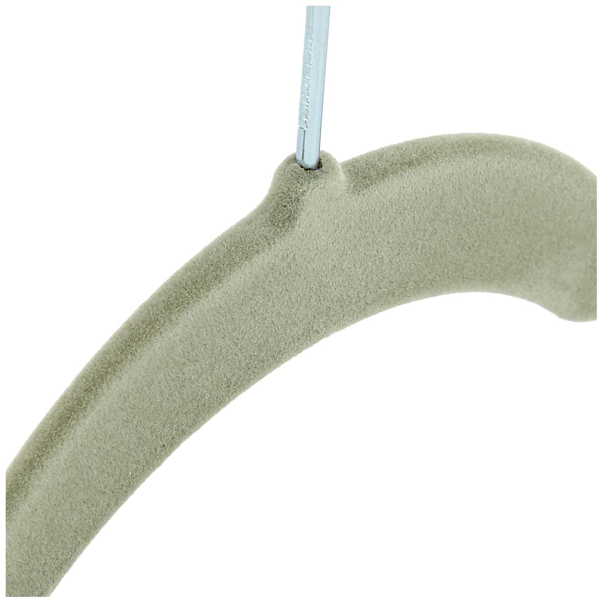 Amazon Basics anti-slip velvet surface keeps garments in place during handling.
