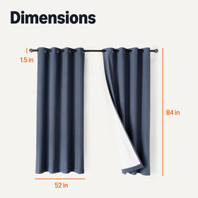Amazon Basics navy panel wrinkle-free after care with gentle steaming