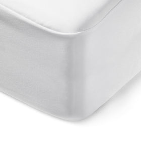 Amazon Basics breathable polyester fabric detail showing comfortable, quiet nights