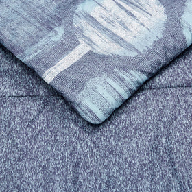 Close-up of Amazon Basics brushed polyester microfiber fabric showing soft, breathable texture.