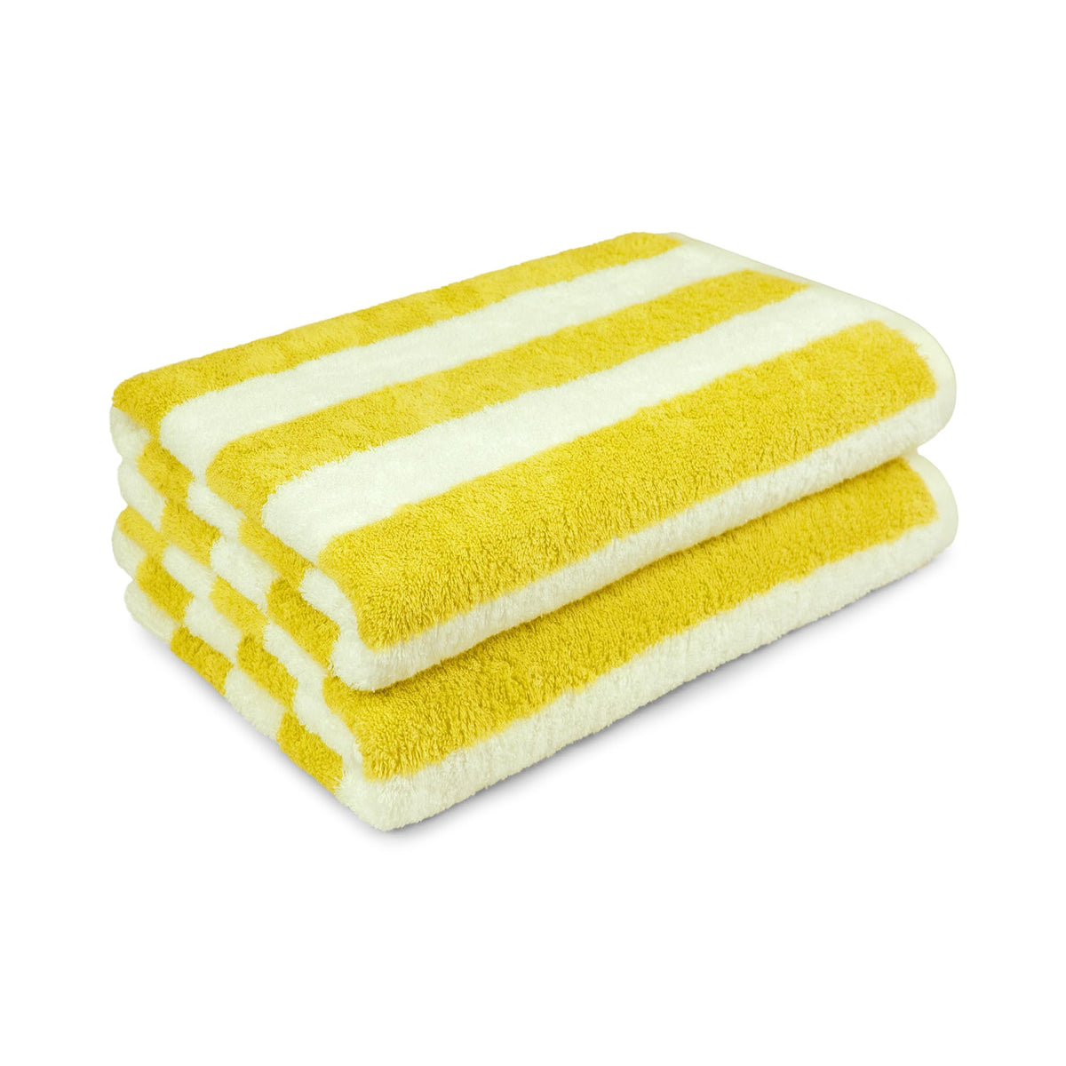 Amazon Basics cabana stripe towel close-up texture of soft ringspun cotton.