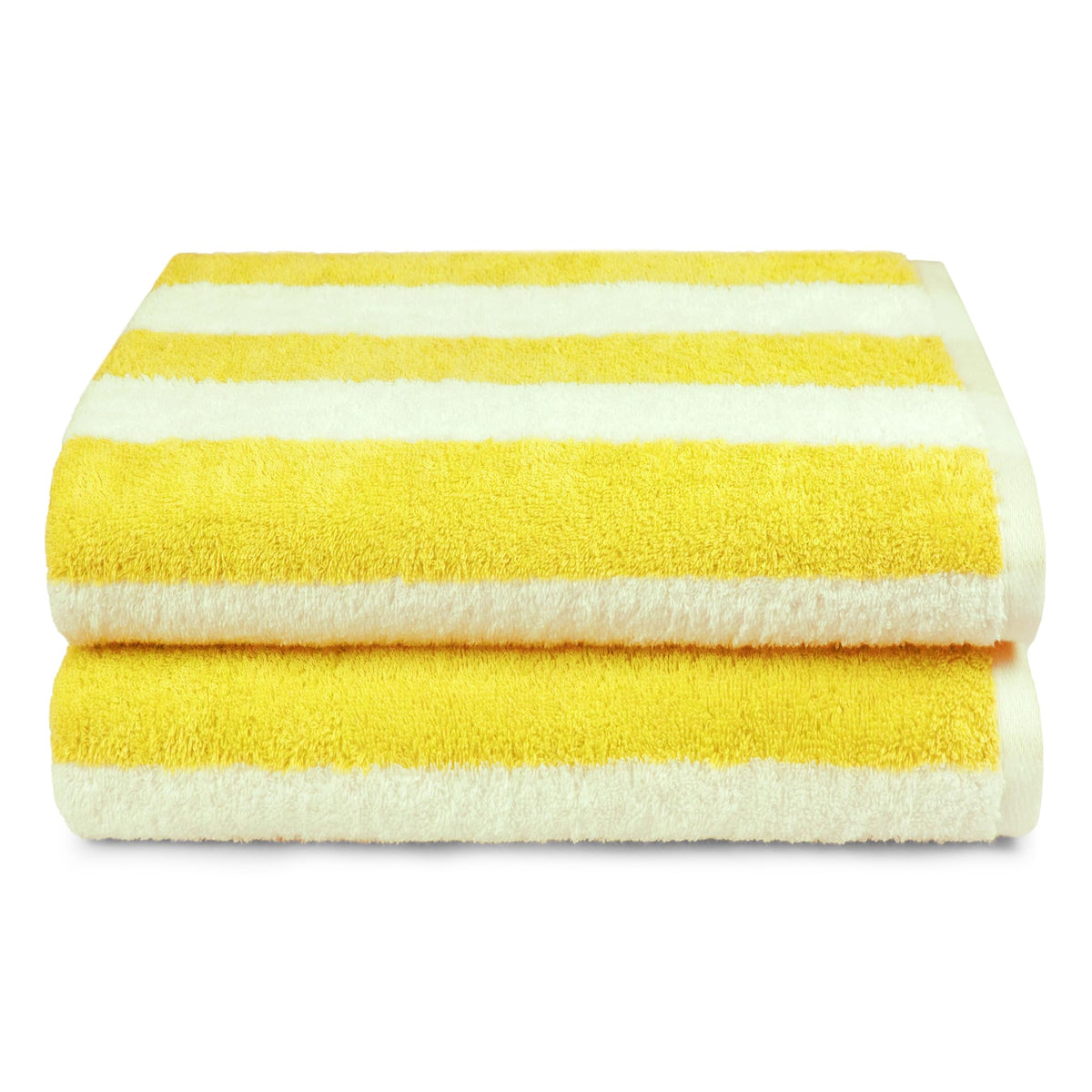 Amazon Basics cabana stripe towel in laundry context, machine washable.