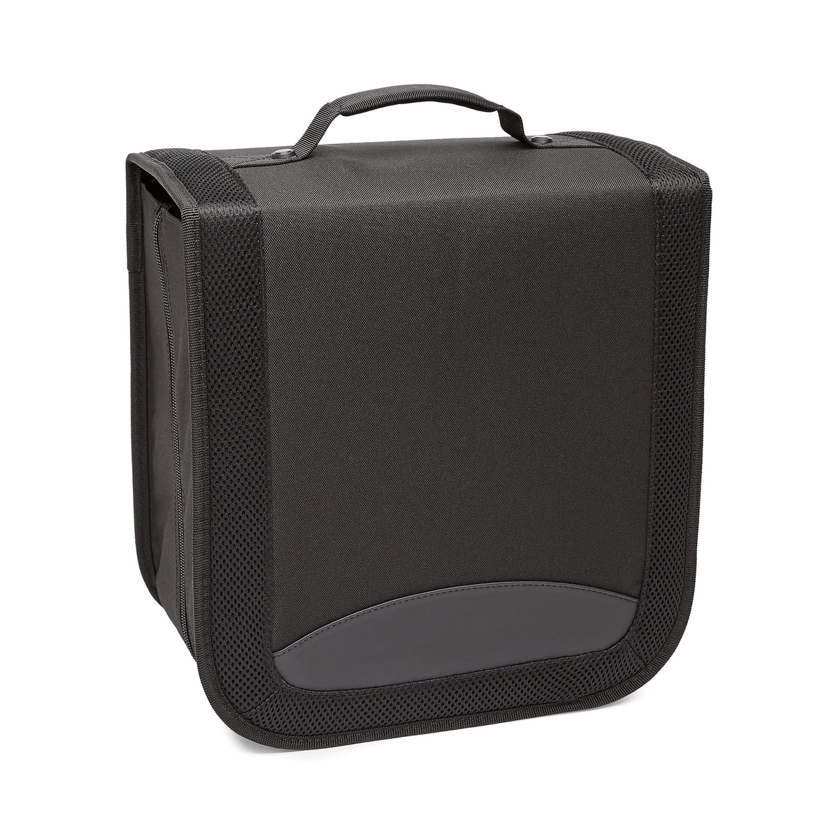 Amazon Basics CD/DVD Binder with carry handle for easy carrying.