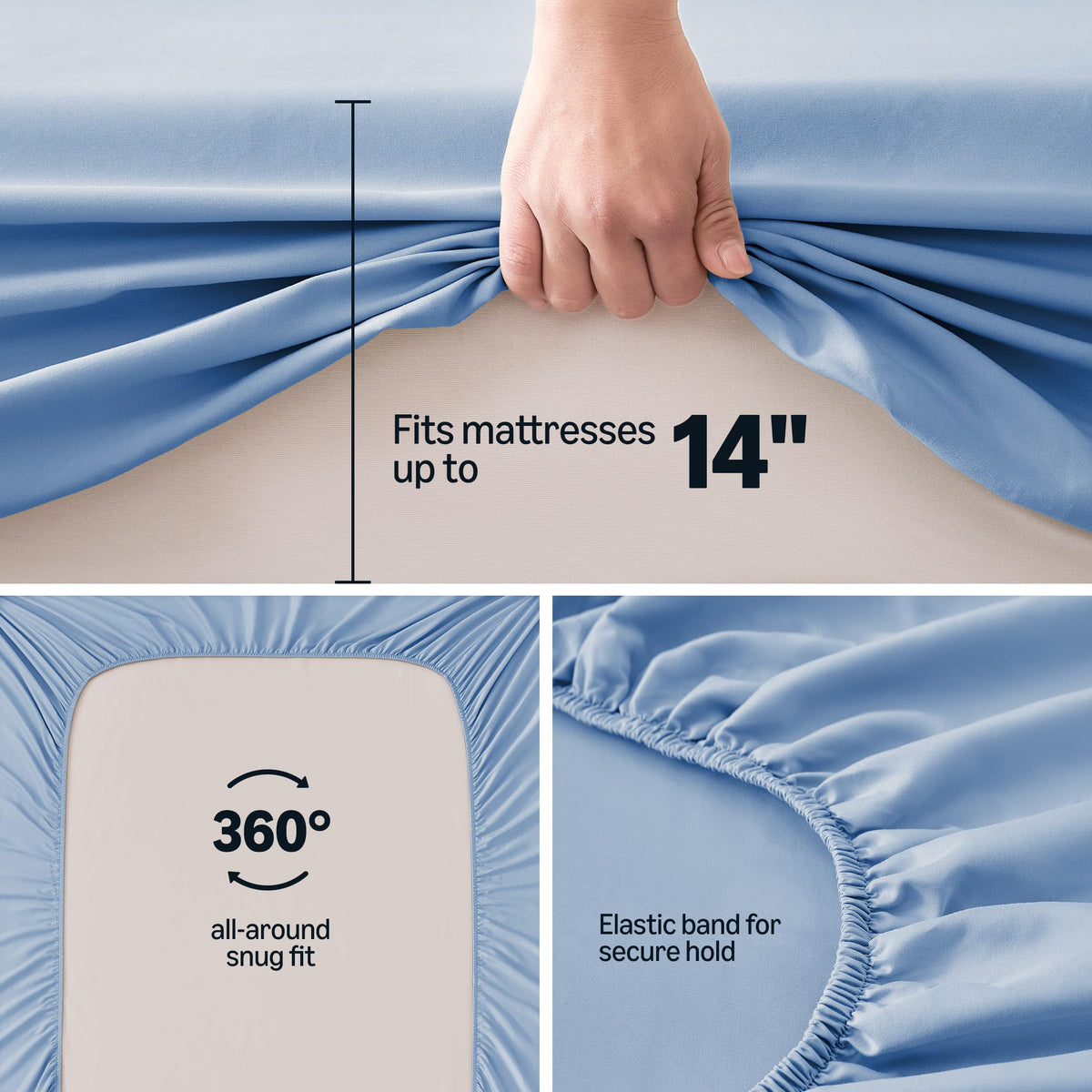 Close-up of recycled polyester fabric texture for a soft feel.