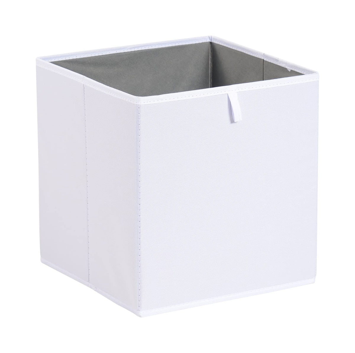 Amazon Basics cube bin with sewn-in handles for easy transport