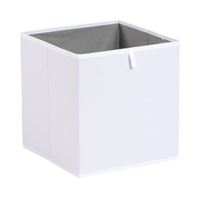 Amazon Basics cube bin with sewn-in handles for easy transport