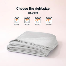 Amazon Basics cooling blanket on couch for cozy evenings.