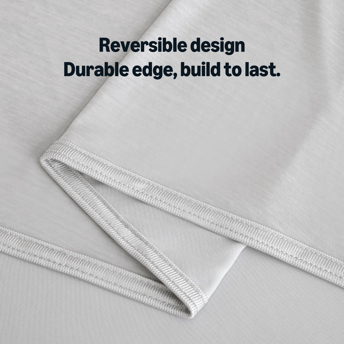 Amazon Basics cooling blanket durable fabric and easy care.