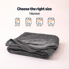 Amazon Basics cooling blanket care: machine wash warm, tumble dry low.