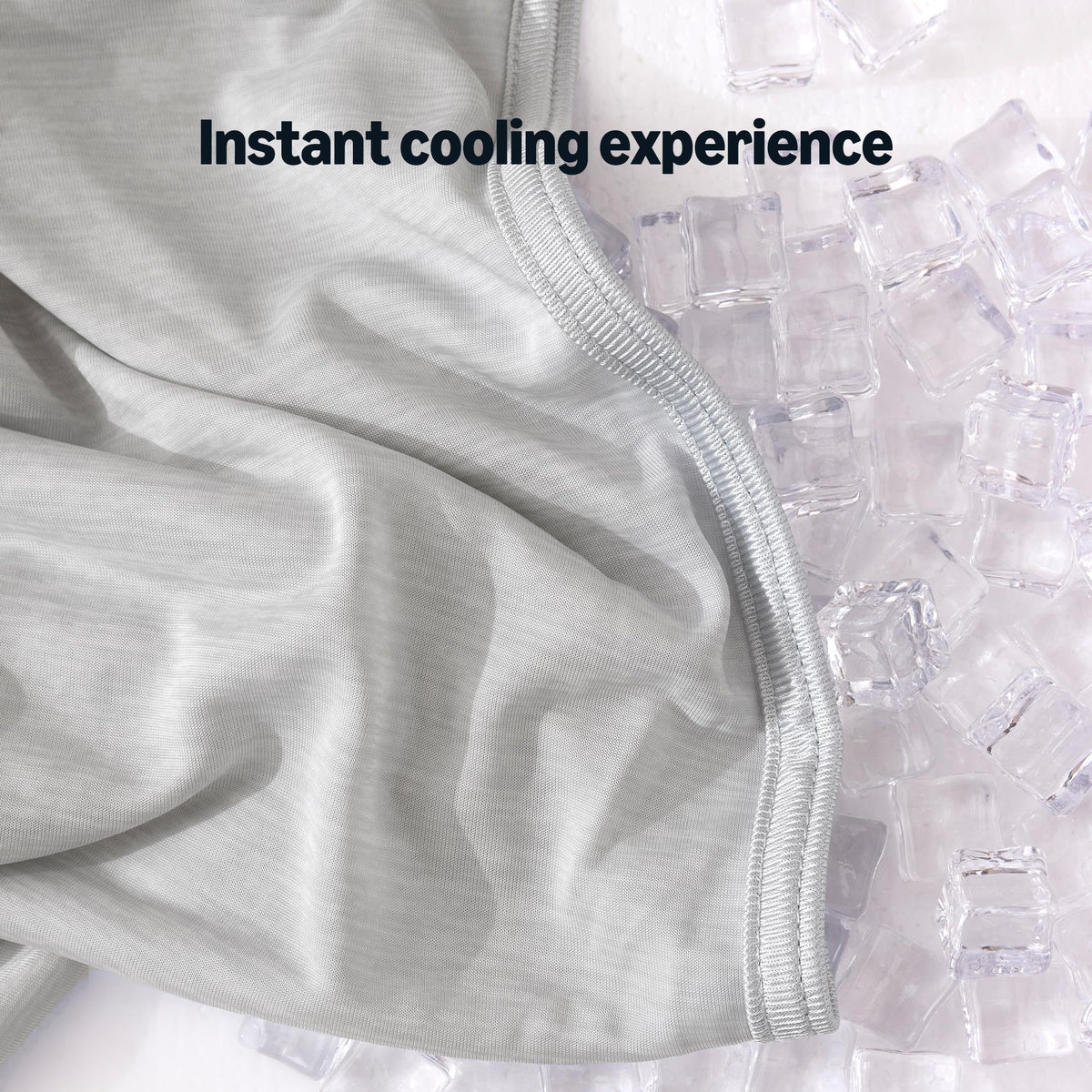 Amazon Basics cooling blanket soft texture for gentle cooling.