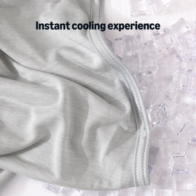 Amazon Basics cooling blanket soft texture for gentle cooling.