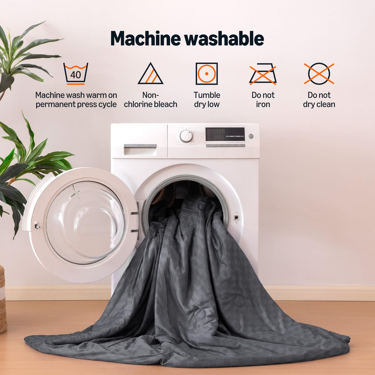 Care with Amazon Basics comforter: gentle wash, low tumble