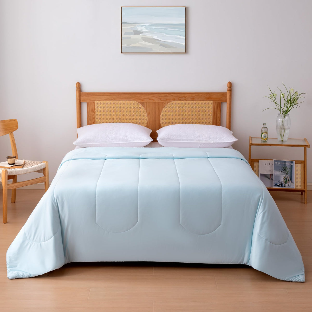 Amazon Basics cooling comforter with cool touch for warm nights
