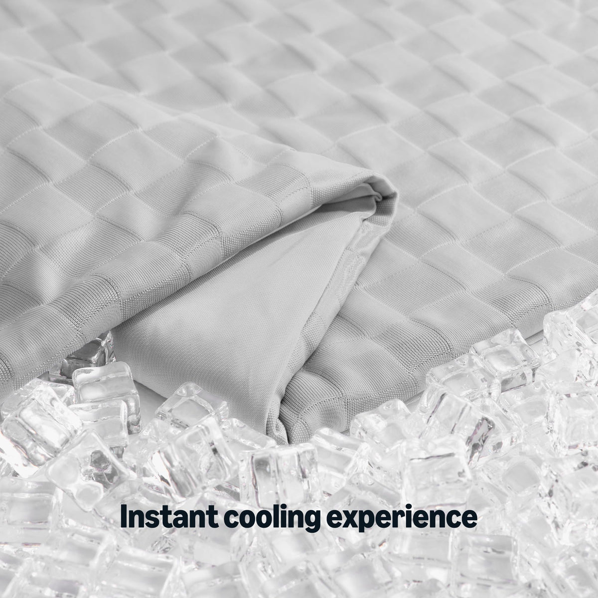 Amazon Basics cooling comforter inside fill recycled polyester highlighting sustainable materials