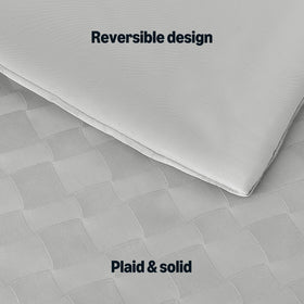 Amazon Basics cooling comforter Made in Green label denoting safer materials