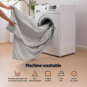 Amazon Basics cooling comforter OEKO-TEX Made in Green label indicating safer materials