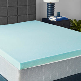 Amazon Basics cooling gel-infused topper close-up highlights breathable comfort