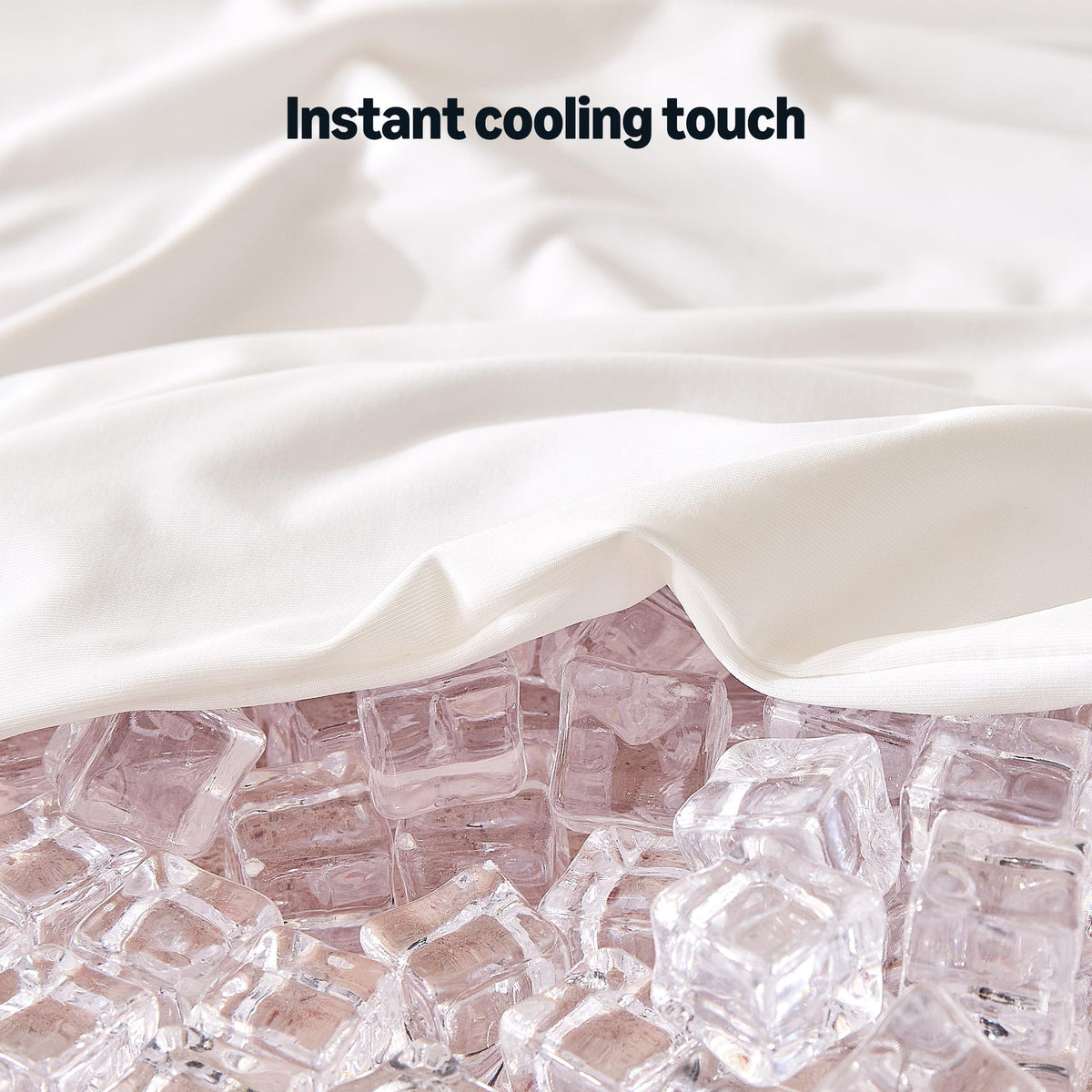 Amazon Basics cooling sheets king fitted sheet close-up highlights 15-inch pocket