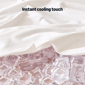 Amazon Basics cooling sheets king fitted sheet close-up highlights 15-inch pocket
