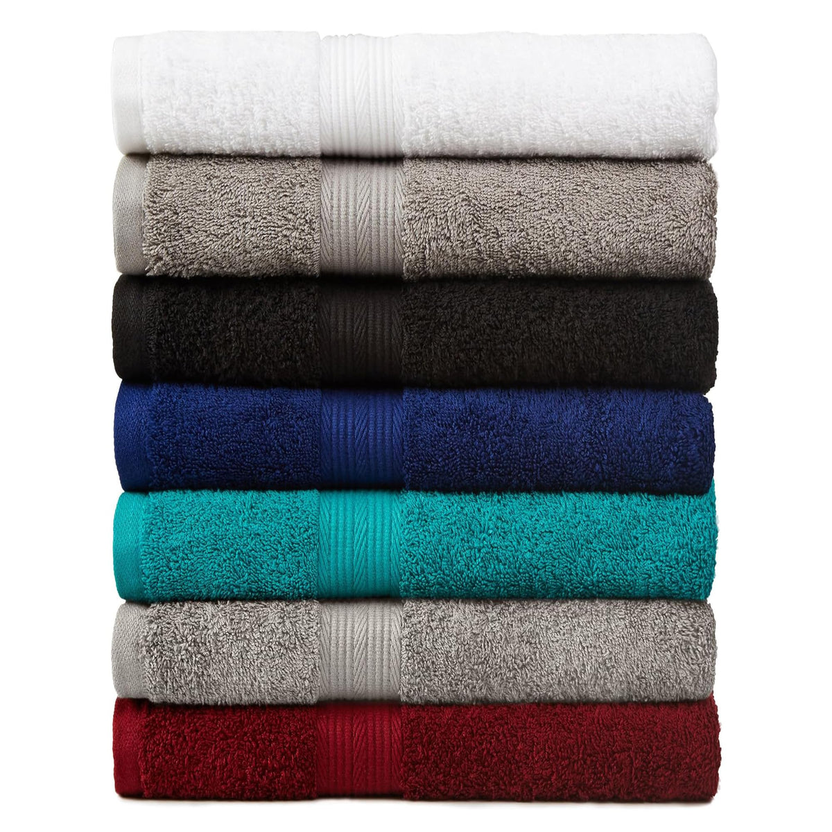 Amazon Basics cotton towel texture close-up showing softness.