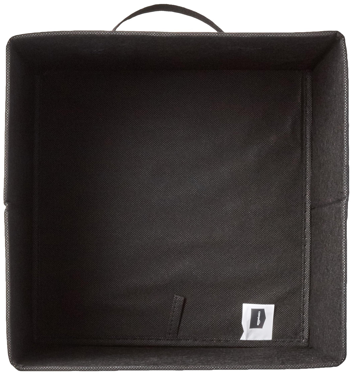 Amazon Basics storage cubes used as open-top bins in a cubby arrangement