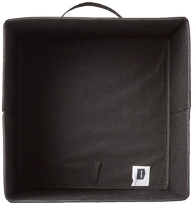 Amazon Basics storage cubes used as open-top bins in a cubby arrangement