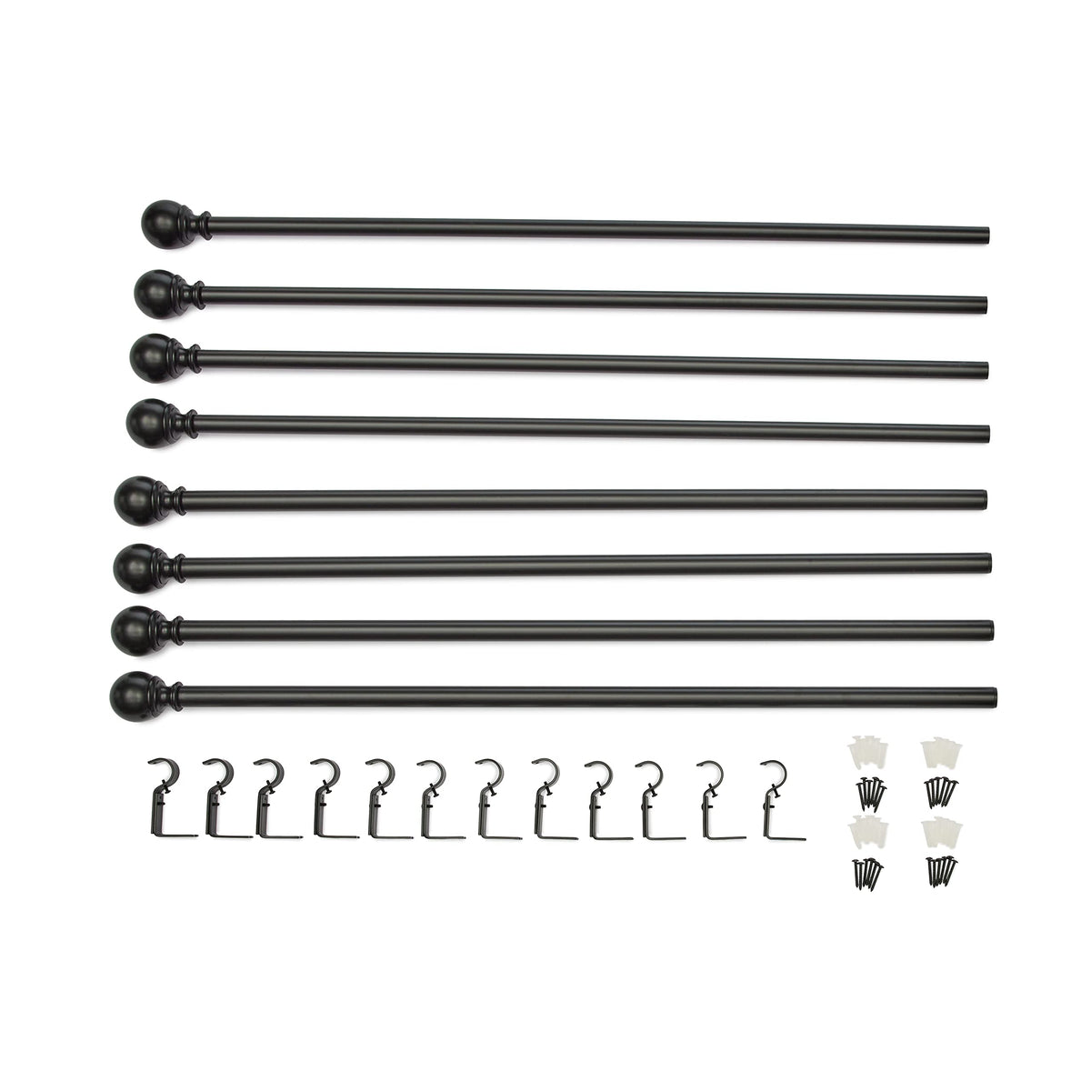 Amazon Basics curtain rod shows the 36 to 72 inch range, suitable for many windows.