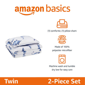 Amazon Basics dinosaur pillow sham coordinates with the comforter for easy-care bedding