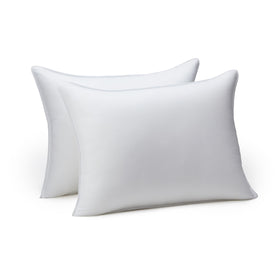 Amazon Basics down-alternative pillow front view with plush comfort