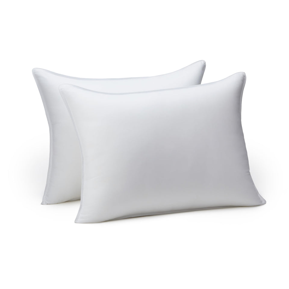 Amazon Basics down-alternative pillow front view with plush comfort