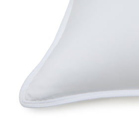 Amazon Basics Down Alternative Pillow king 2-pack close-up fill texture indicates plush, allergy-friendly design