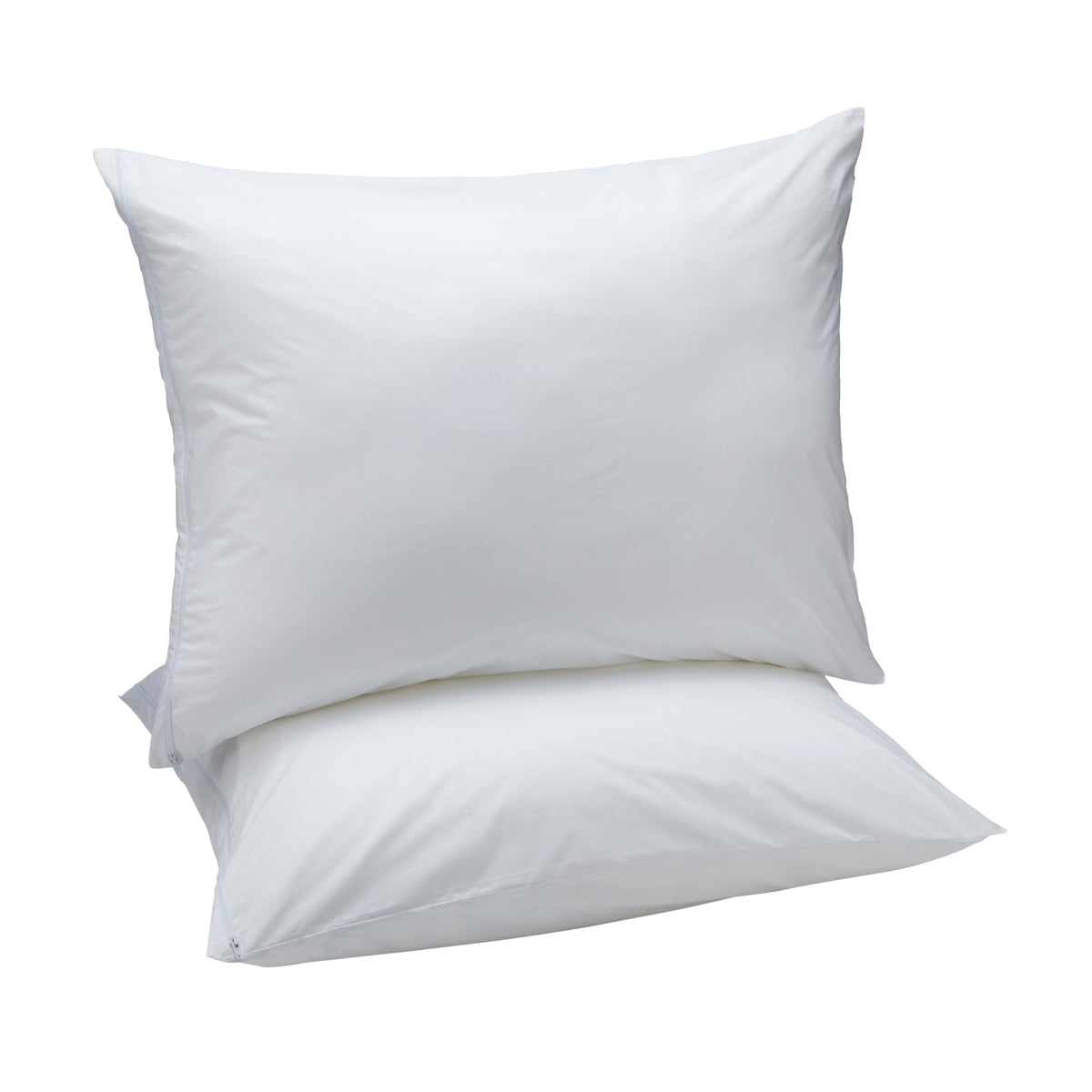 Amazon Basics down alternative pillows in a two-pack for comfortable, allergy-friendly sleep.