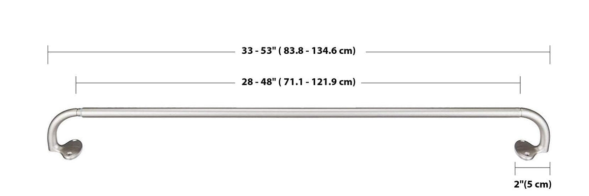Amazon Basics easy-install curtain rod nickel includes hardware for quick setup