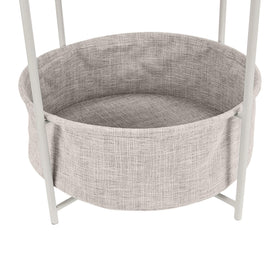 Amazon Basics end table with included hardware and clear assembly instructions.