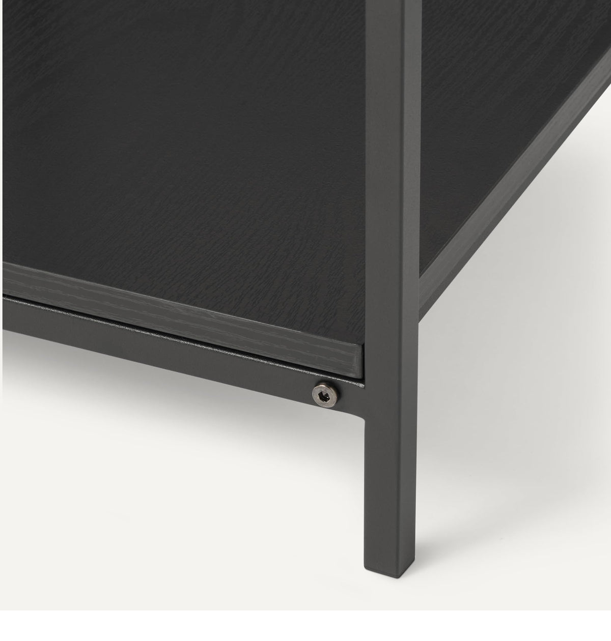 Amazon Basics end table two-tier storage offering roomy top and lower shelf