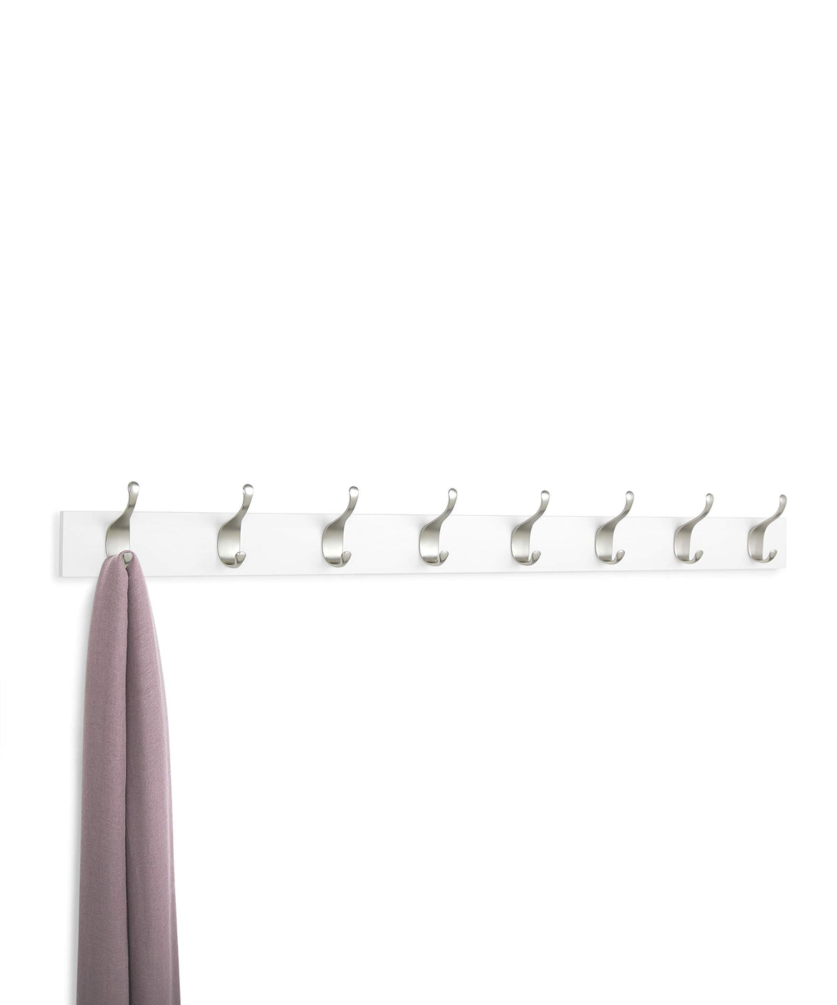 Wall-mounted entryway rack from Amazon Basics demonstrates space-saving organization