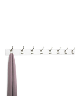 Wall-mounted entryway rack from Amazon Basics demonstrates space-saving organization