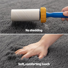 Amazon Basics fluffy rug being machine washed for easy care