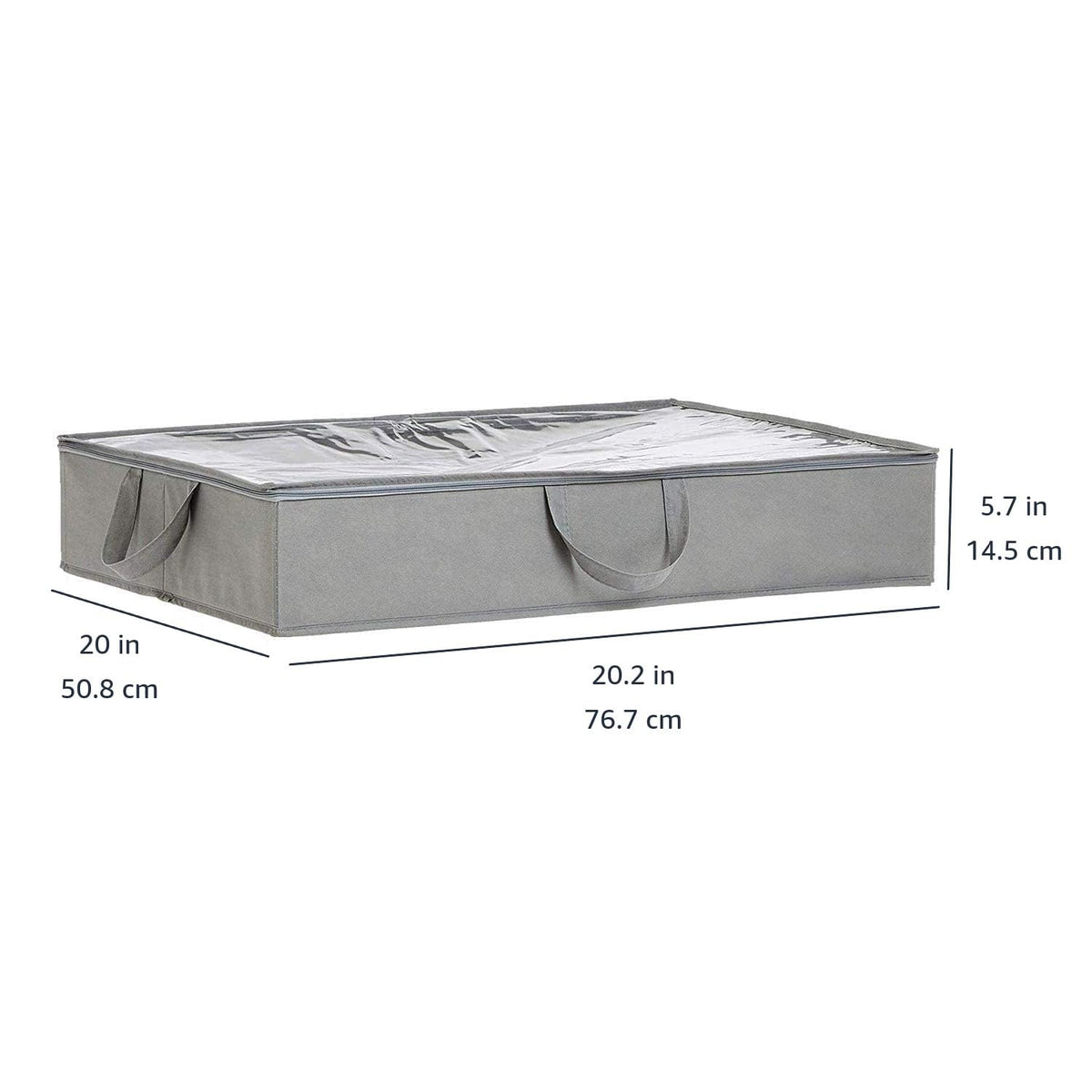 Amazon Basics foldable storage bag stays flat when not in use for compact organization