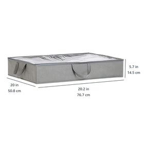 Amazon Basics foldable storage bag stays flat when not in use for compact organization